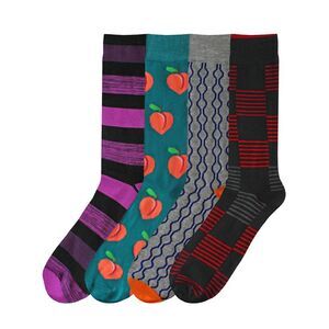 Wild Crazy Mens 4-Pack Dress Socks